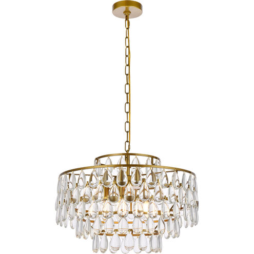 Mila 5 Light 20 inch Brass Pendant Ceiling Light