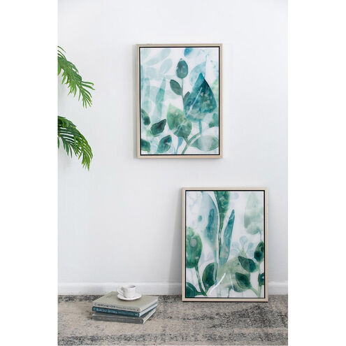 Leaves in Shades of Greens 25.4 X 19.1 inch Printed Acrylic Wall Art