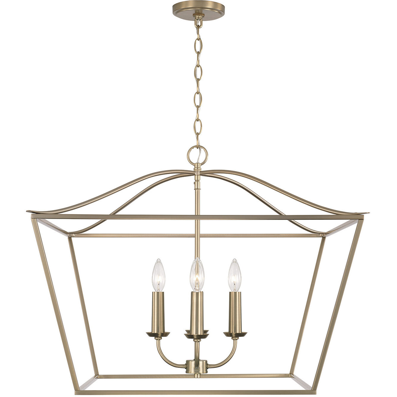 Grady 4 Light 27.5 inch Matte Brass Pendant Ceiling Light