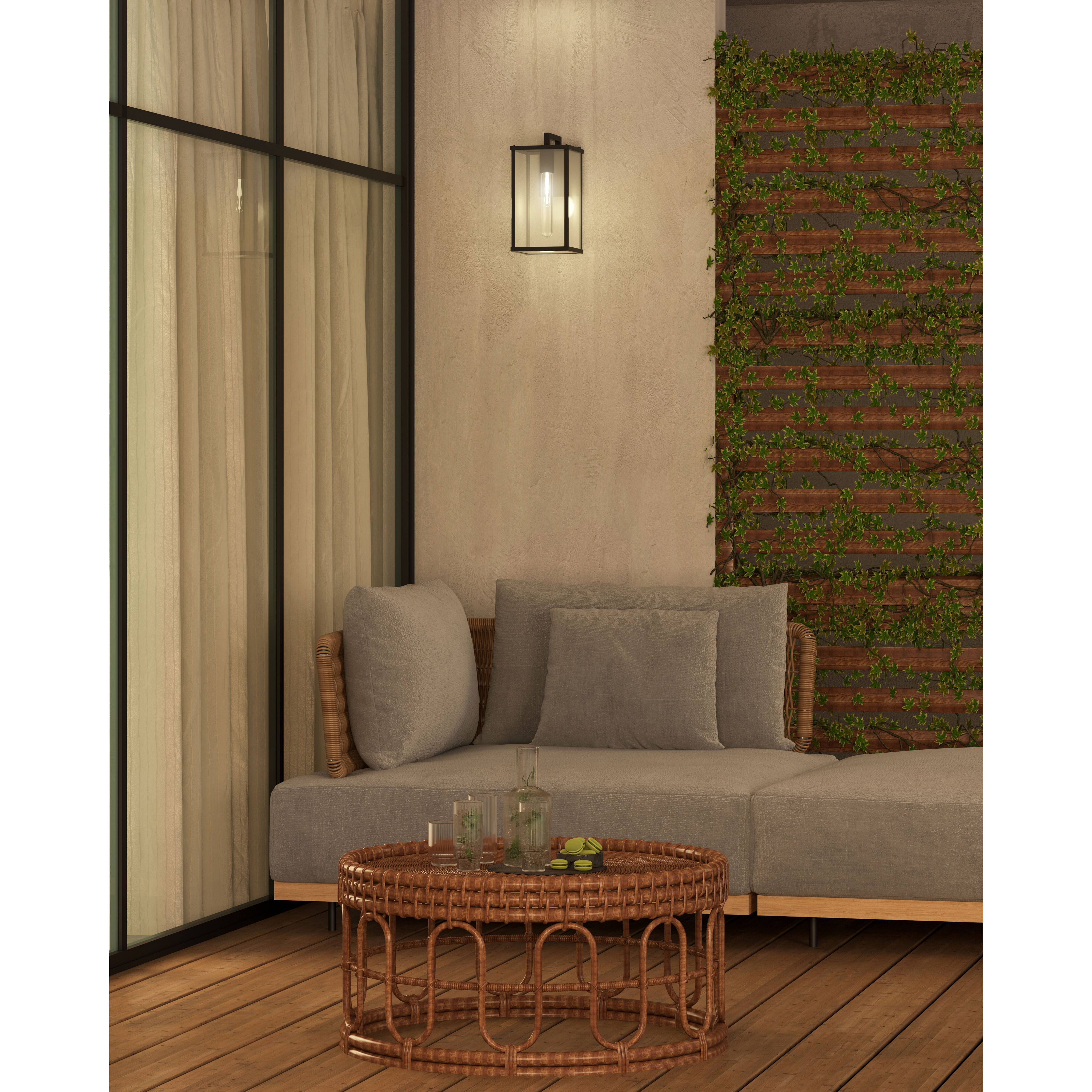 Alora Mood Brentwood 1 Light 12.38 inch Textured Black Exterior Wall Sconce