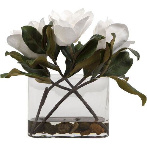 Middleton White Magnolia Blooms Flower Centerpiece