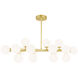 Arya LED 12 inch Satin Gold Chandelier Ceiling Light