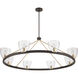 Noellea 8 Light 50 inch Dark Bronze and Legacy Brass Chandelier Ceiling Light