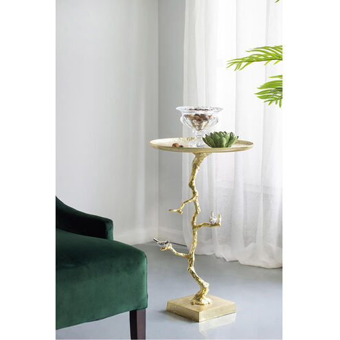 Contemporary 17 inch Shiny Gold Table