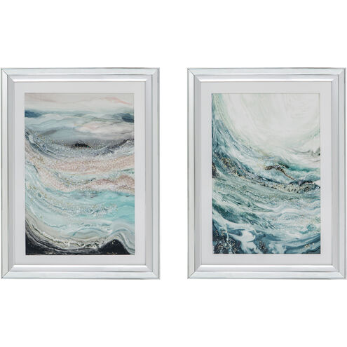 Aurora Blue/White/Beige Wall Art