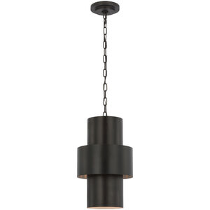 Julie Neill Chalmette LED 11 inch Aged Iron Layered Pendant Ceiling Light