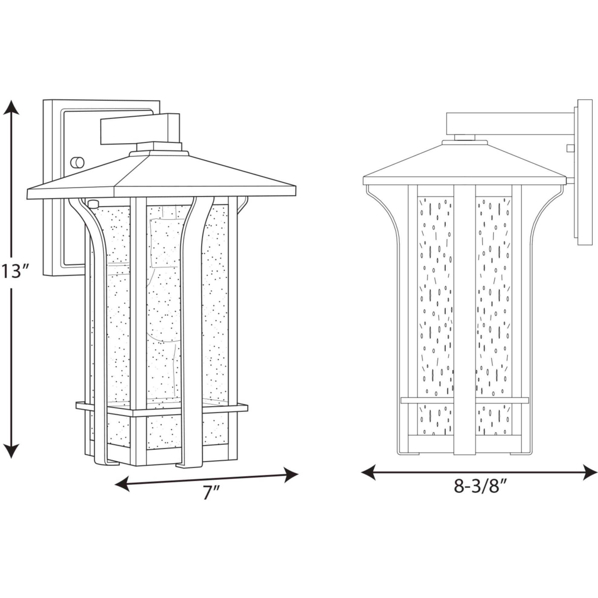Cullman 1 Light 13 inch Antique Bronze Outdoor Wall Lantern, Small, Design Series