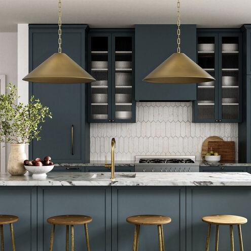 Avery 1 Light 28 inch Aged Brass Pendant Ceiling Light