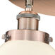 Beacon 3 Light 17.75 inch Antique Copper Flush Mount Ceiling Light in Matte White