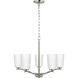 Adley 5 Light 22.87 inch Brushed Nickel Chandelier Ceiling Light 