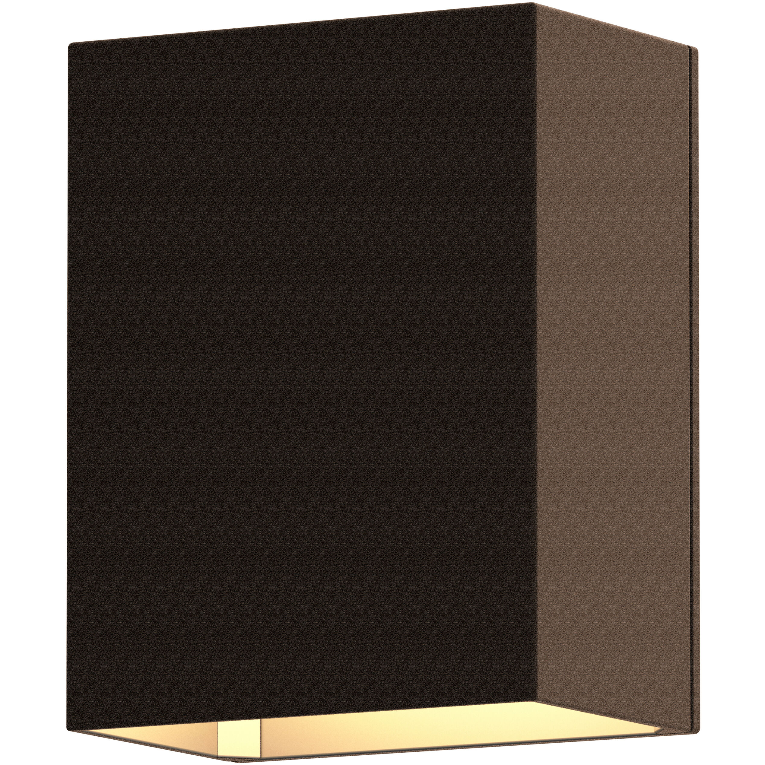 Box LED 5 inch Textured Bronze Indoor-Outdoor Sconce, Inside-Out