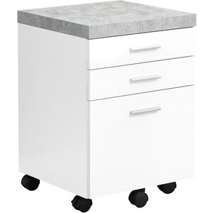 Robeson White and Black Filing Cabinet