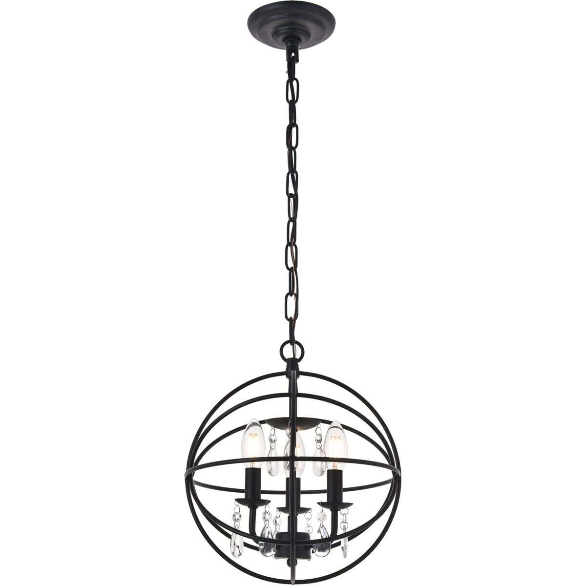 Wallace 3 Light 12 inch Matte Black Pendant Ceiling Light
