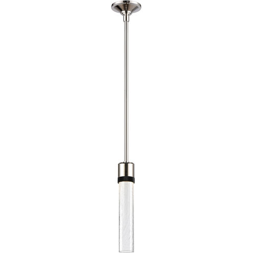 Zigrina 1 Light 5.13 inch Polished Nickel with Satin Brushed Black Pendant Ceiling Light