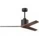 Atlas Mollywood 52 inch Textured Bronze with Walnut Tone Blades Ceiling Fan, Atlas