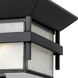 Estate Series Harbor 2 Light 12.25 inch Satin Black Outdoor Flush Mount
