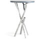 Brindille 18 inch Oil Rubbed Bronze Accent Table in Maple Grey, Wood Top