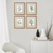 Florals Collection Green Framed Art