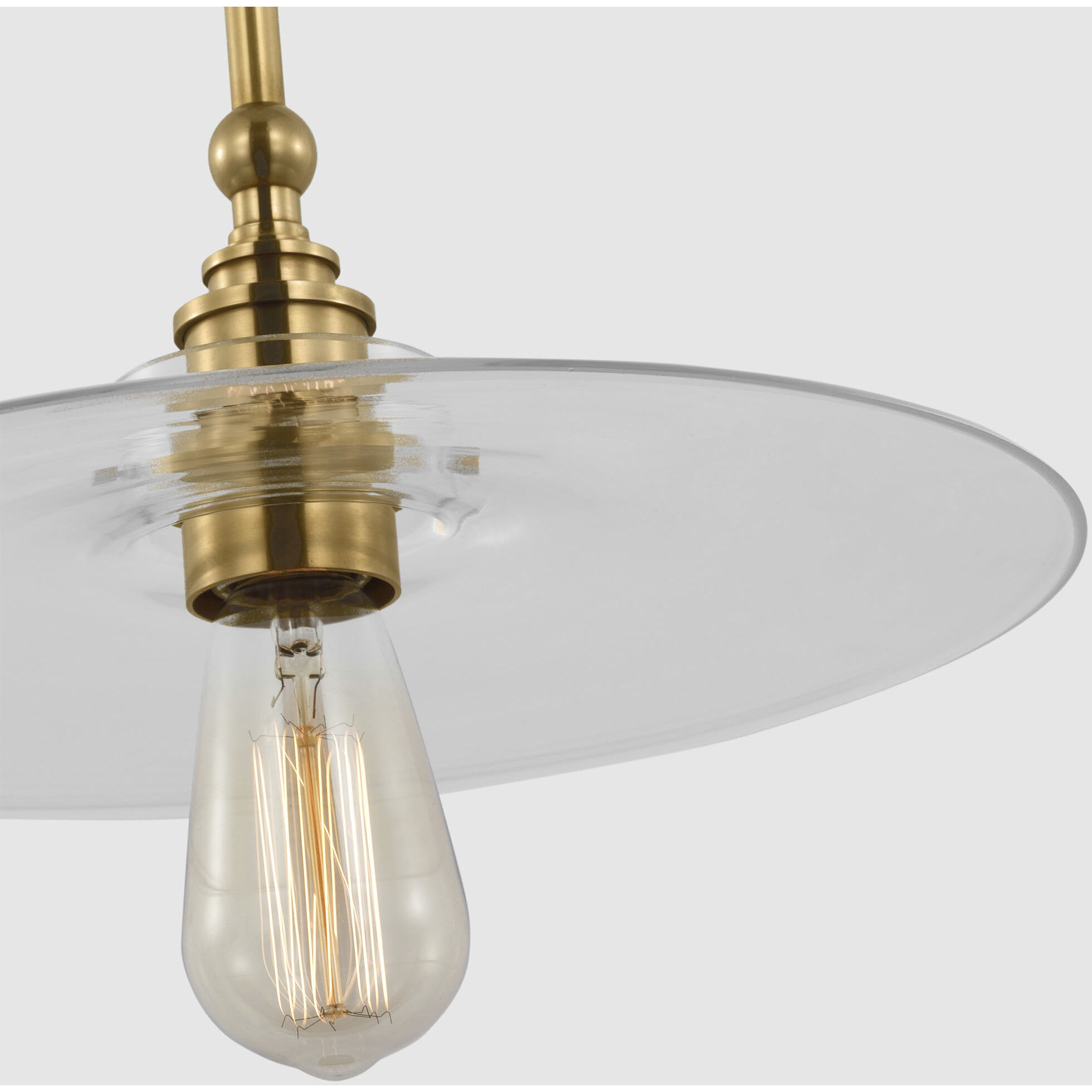 Chapman & Myers Parkington LED 14 inch Antique-Burnished Brass Pendant Ceiling Light