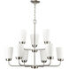 Winslow 9 Light 30 inch Brushed Nickel Chandelier Ceiling Light