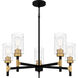 Carly 5 Light 28 inch Matte Black Chandelier Ceiling Light