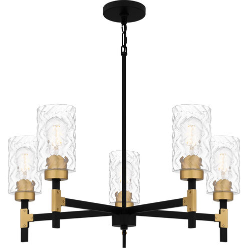Carly 5 Light 28 inch Matte Black Chandelier Ceiling Light