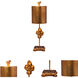 Cross 23 inch 60.00 watt Gold Leaf Table Lamp Portable Light, Flambeau