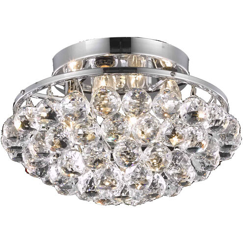 Corona 4 Light 14 inch Chrome Flush Mount Ceiling Light