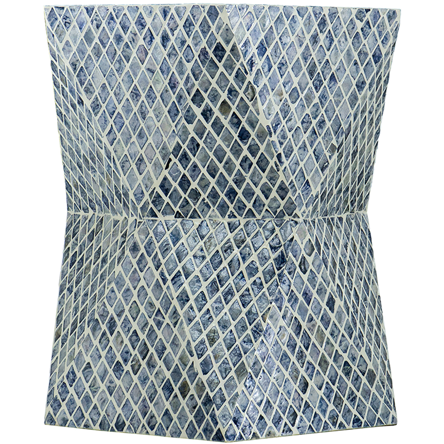 Hexagon 19.7 inch Blue Stool