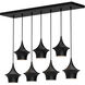 Alora Mood Emiko 7 Light 36.13 inch Matte Black Linear Pendant Ceiling Light