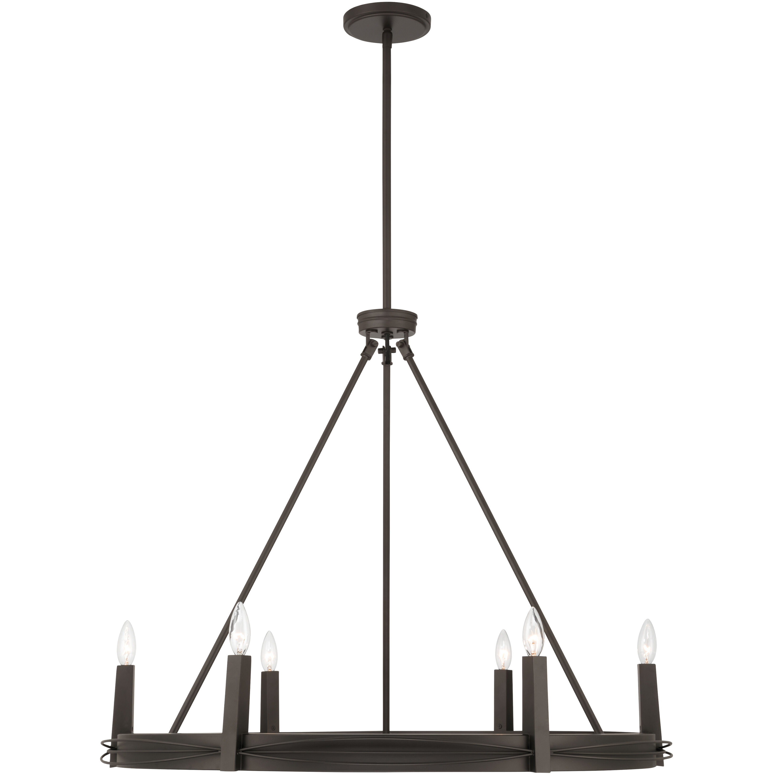 Dalvor 6 Light 36 inch Dark Bronze Pendant Ceiling Light