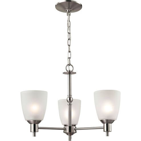 Jackson 3 Light 20 inch Brushed Nickel Chandelier Ceiling Light in Incandescent