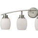 Casual Mission 4 Light 28 inch Brushed Nickel Vanity Light Wall Light