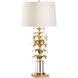 Wildwood 37 inch 100 watt Antique Gold Leaf/Clear Table Lamp Portable Light