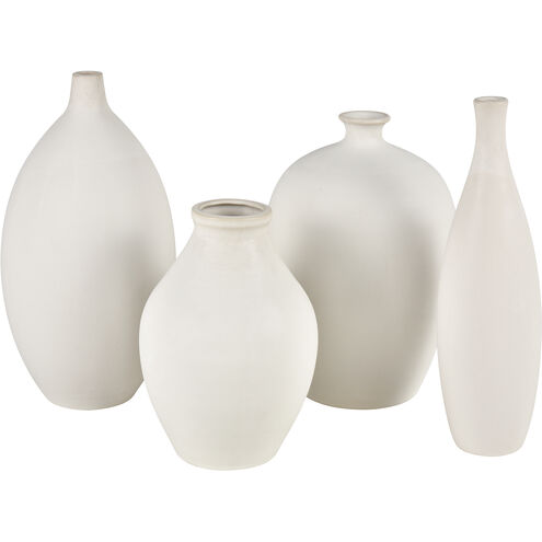 Faye 10 X 6.75 inch Vase in White, Small