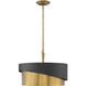 Gigi LED 21 inch Heritage Brass Foyer Light Ceiling Light, Semi-Flush Mount