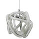 Envisage VI 1 Light 6 inch Satin Nickel Mini Pendant Ceiling Light in White Knot