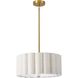 Pacifica LED 16 inch Aged Brass Pendant Ceiling Light in Flax