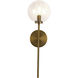 Alora Mood Cassia 1 Light 6 inch Aged Gold Bath Vanity Light Wall Light in Clear Glass Shade