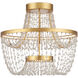 Mademoiselle LED 22 inch Contemporary Gold Leaf and Contemporary Gold Semi-Flush Mount Ceiling Light