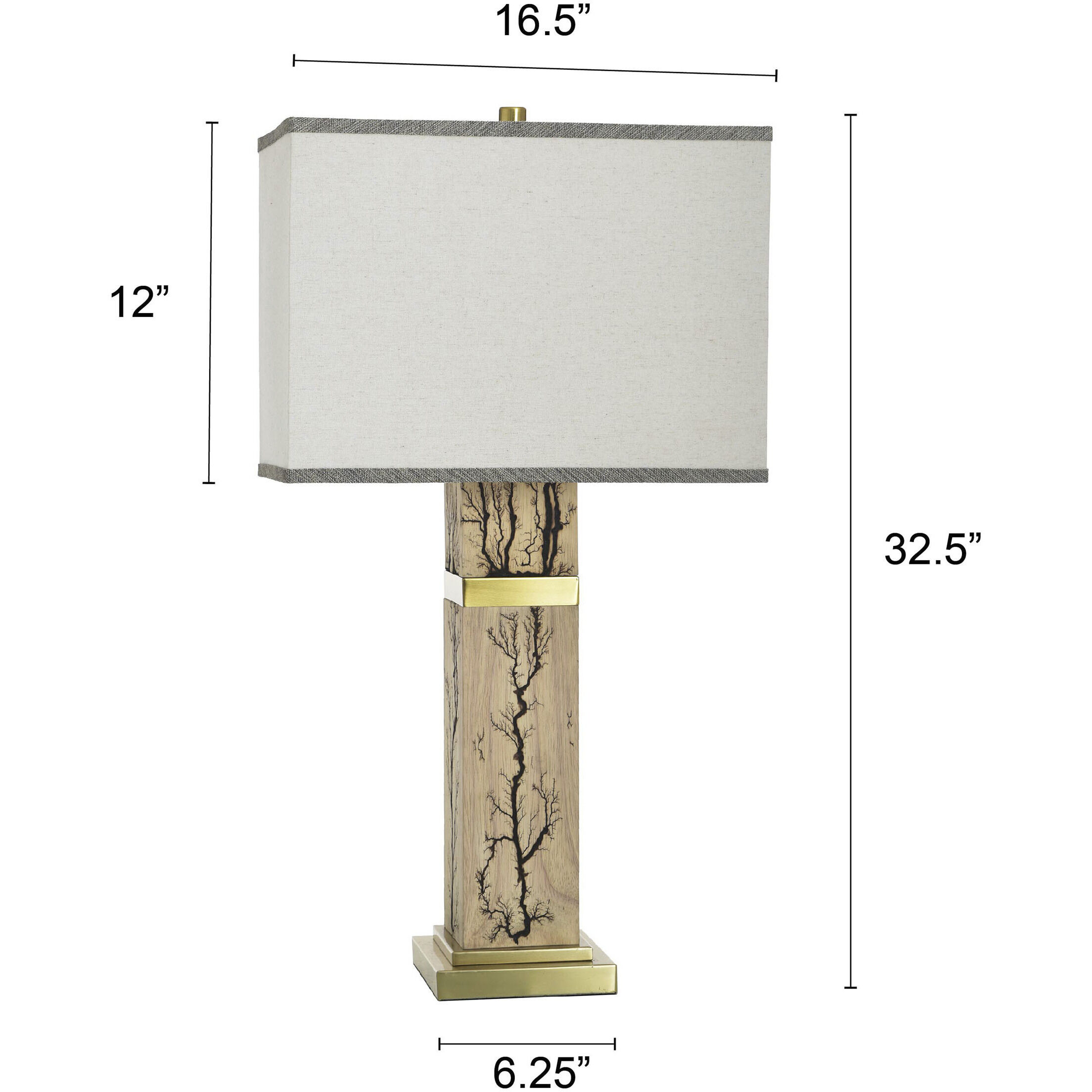 Ramsel 32.25 inch 100 watt Ramsel Gold and Oat Table Lamp Portable Light