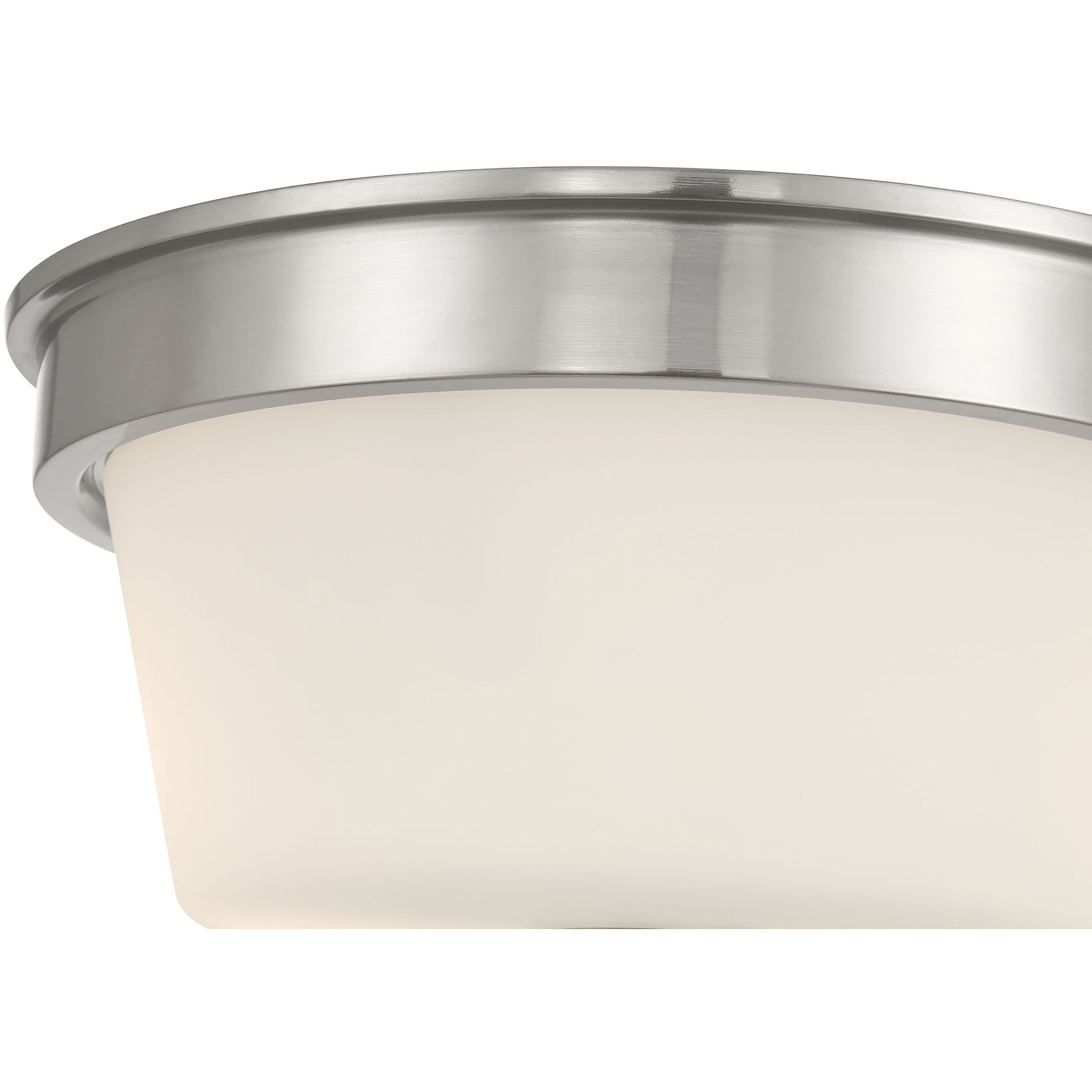 Strayhan 2 Light 13 inch Brushed Nickel Flush Mount Ceiling Light