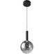 Modella LED 7.87 inch Black Pendant Ceiling Light