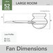 Presto 52 inch Matte Nickel Ceiling Fan