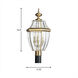 Lancaster 3 Light 24 inch Polished Brass Outdoor Post Lantern