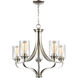 Market Square 5 Light 24 inch Brushed Nickel Chandelier Ceiling Light