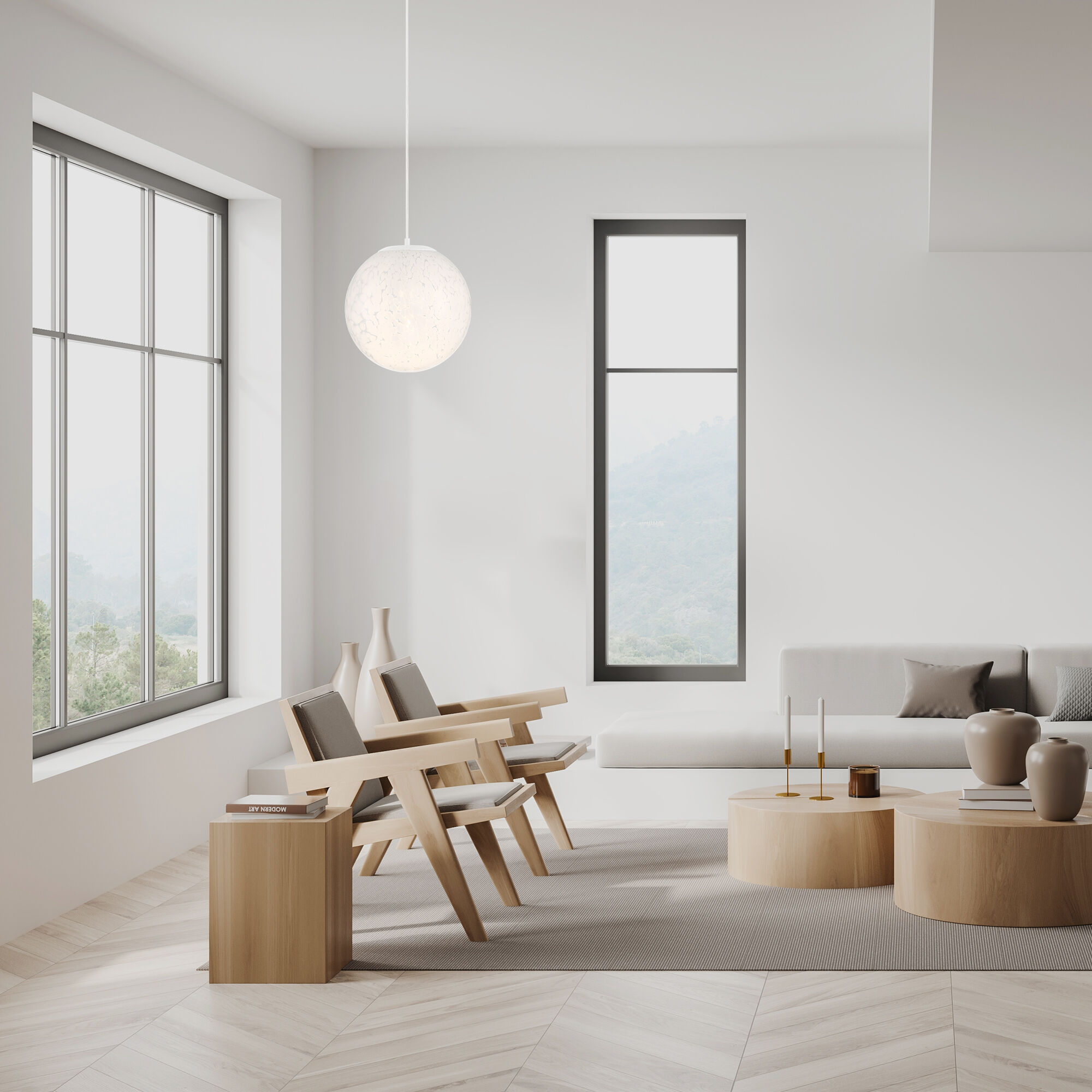 Circo 1 Light 12 inch Matte White Pendant Ceiling Light