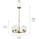 Winslow 5 Light Natural Brass Chandelier Ceiling Light, 1 Tier, Small