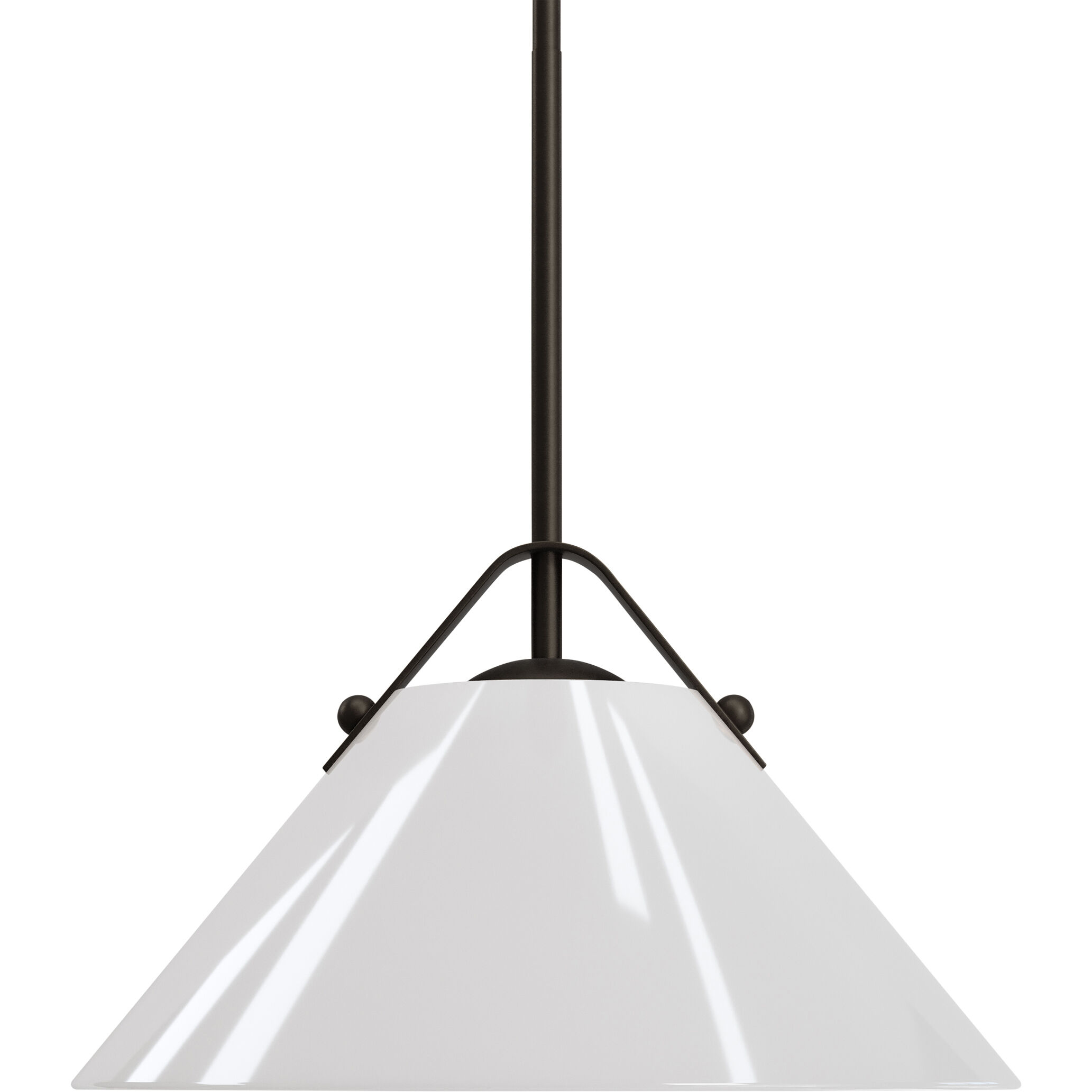 Bronwen 1 Light 19 inch Opaque White/Oil Rubbed Bronze Pendant Ceiling Light
