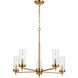 Sean Lavin Zire LED 26 inch Satin Brass Chandelier Ceiling Light